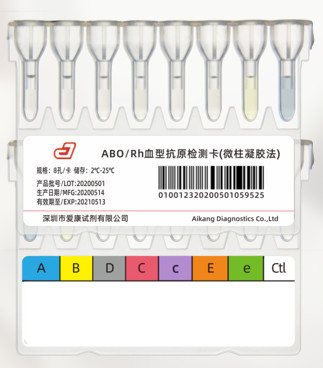 Rh Antigen ABO Grouping Gel Card Method