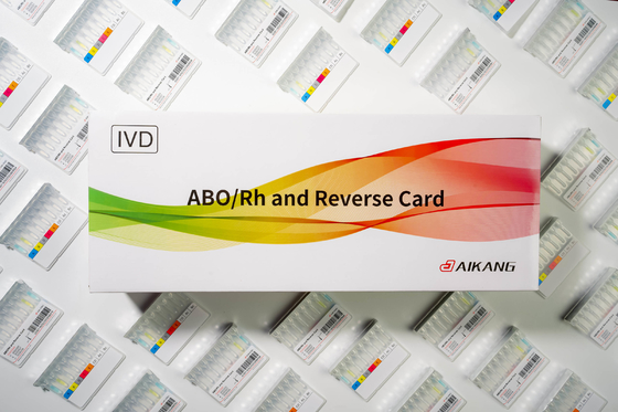 ABO And Rh(D/C/E) Blood Grouping Gel Card Forward And Reverse